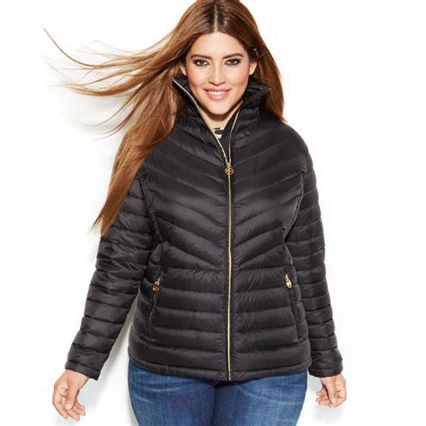 michael kors men's down packable puffer jacket weight|Michael Kors puffer jacket ladies.